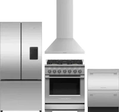4 Piece Package Includes Refrigerator, Range, Hood And Dishwasher